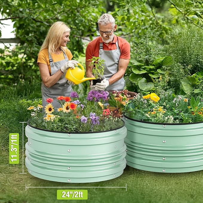 WORKPRO 3Pcs 2x2x1ft Galvanized Raised Garden Bed Set, Rust & Corrosion - Image 2