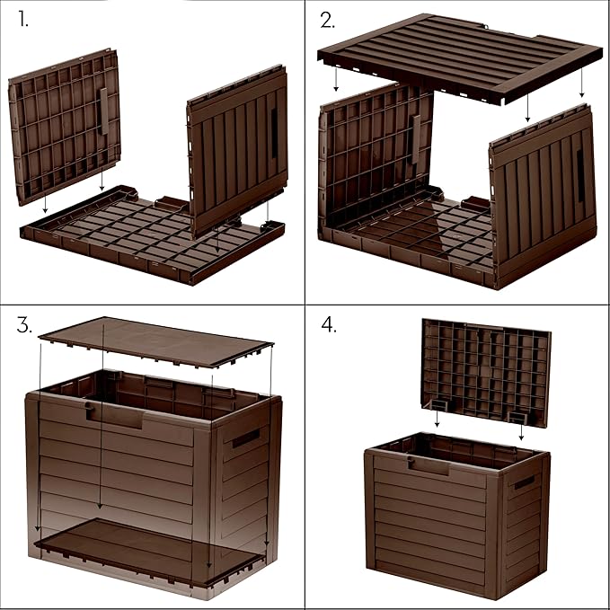 IRIS USA 35-Gallon Outdoor Deck Storage Box, Lockable & UV-Protected, - Image 2