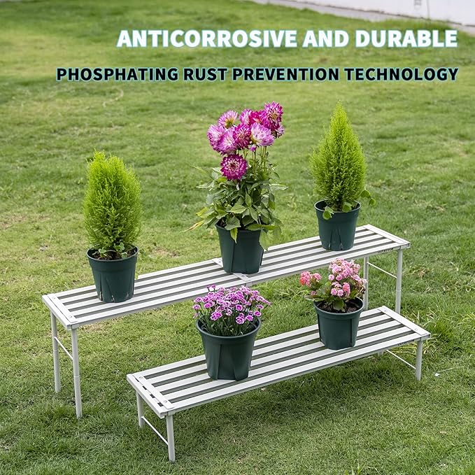 SBDSBD OUTEROOM Metal Plant Stand, Rust-proof Aluminum Flower Pot Stand - Image 2