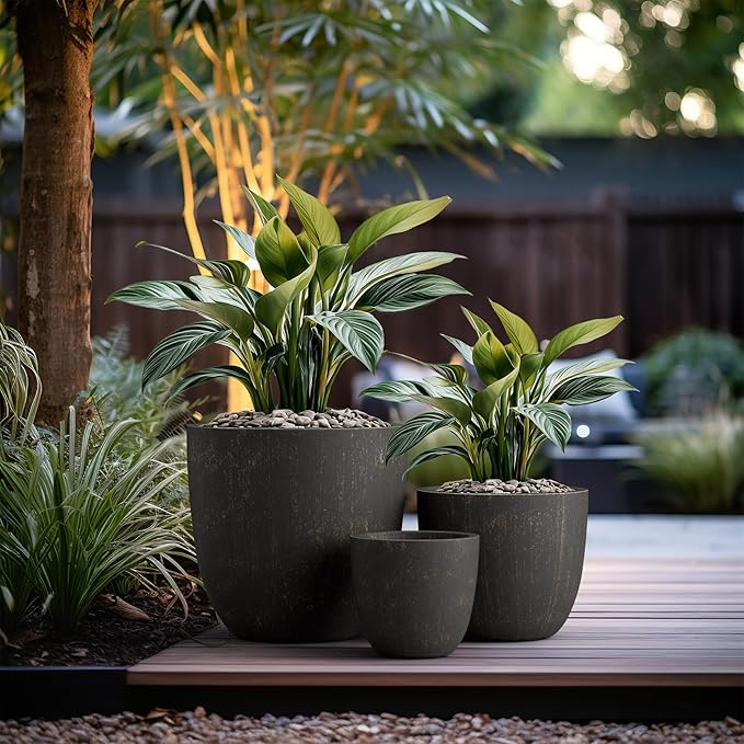Kante 18", Outdoor Indoor Large Planter Pots - Image 6