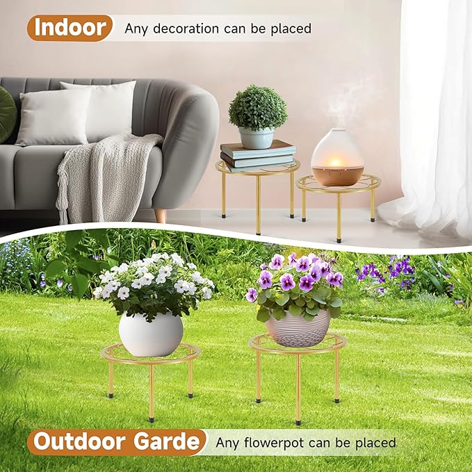 5 Pack Metal Plant Stand, Anti-Rust Iron Plant Stands - Image 4