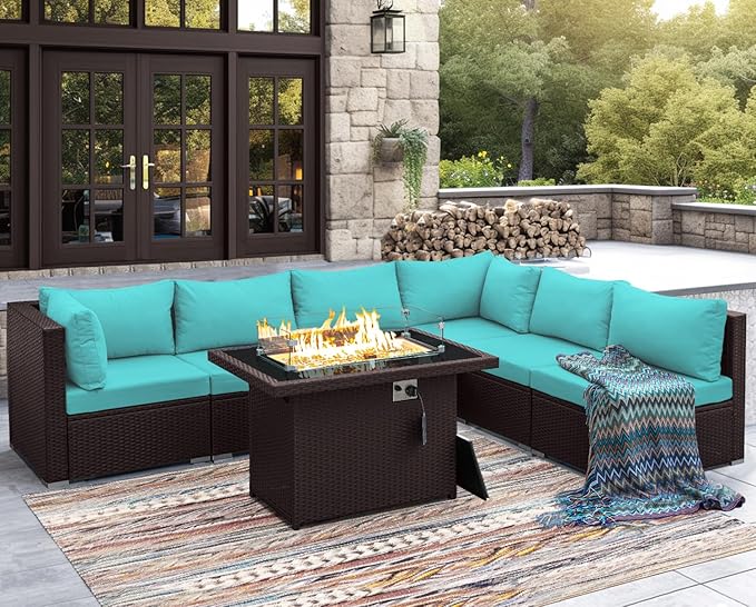 NICESOUL 7 Piece Outdoor Furniture Set by NICESOUL