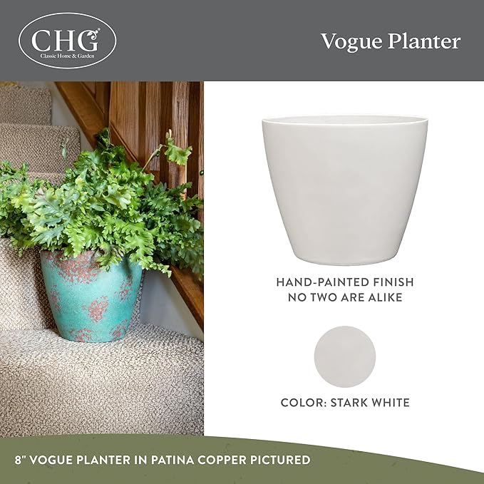 Classic Home and Garden Vogue Planter Pots w/Pottery Quality Finish - Image 2