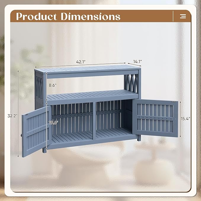 Flamaker Acacia Wood Cabinet - Image 3