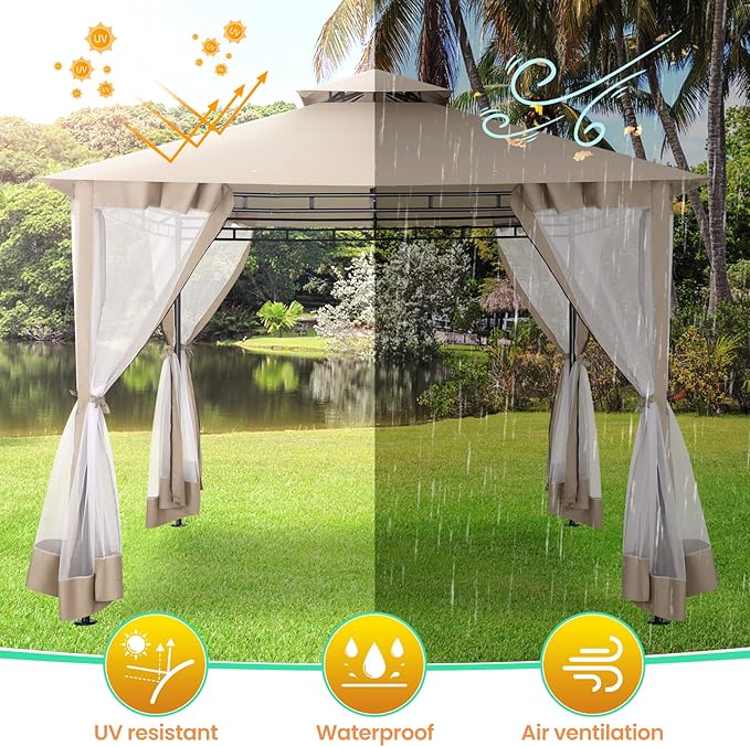 COBIZI Gazebo 10x10 Heavy Duty Gazebos - Image 5