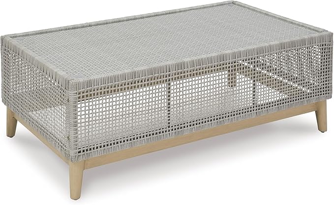 Signature Design by Ashley Seton Creek Casual Resin Wicker Outdoor Coffee Table by SignatureDesignbyAshley