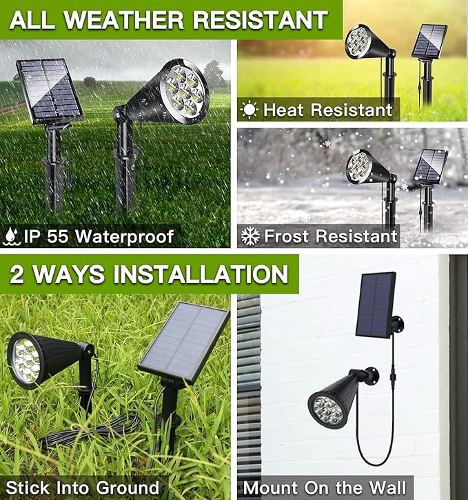 MEIHONG Solar Spot Lights, Warm White Lights - Image 4