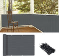 LOVE STORY 3.3'x19.7' Dark Grey Balcony Screen Privacy Fence Cover UV by LOVESTORY