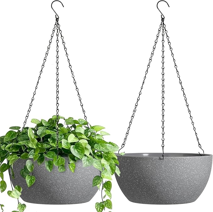 T4U Hanging Planters for Indoor Outdoor Plants 2 Pack by T4U