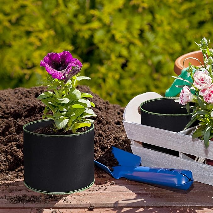 Delxo Garden Grow Bags 1 Gallon 10 Pack Plant Growing Bags Small Fabric Pots - Image 8