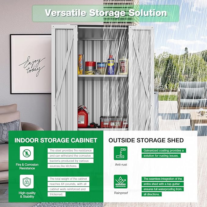 AECOJOY Outdoor Storage Cabinet Waterproof - Image 2