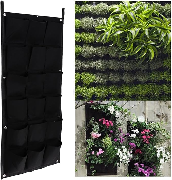 Ogrmar 18 Pockets Vertical Wall Garden Planter Plant Grow Bag - Image 4