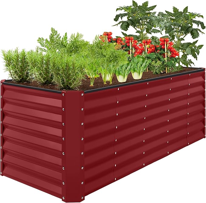Best Choice Products 8x2x2ft Raised Outdoor Metal Garden Bed, Deep Root Box by BestChoiceProducts