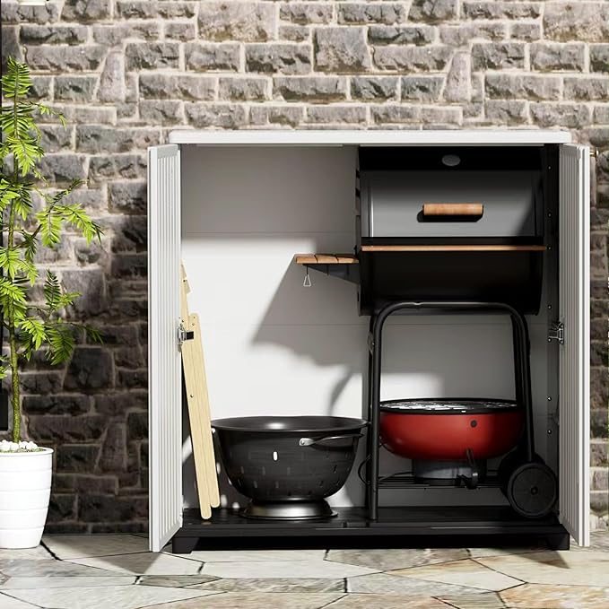 Outdoor/Indoor Storage Box, Resin and Plastic Storage Cabinet Waterproof - Image 6