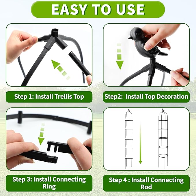 2-Pack 6.7FT Garden Obelisk Trellis - Image 4
