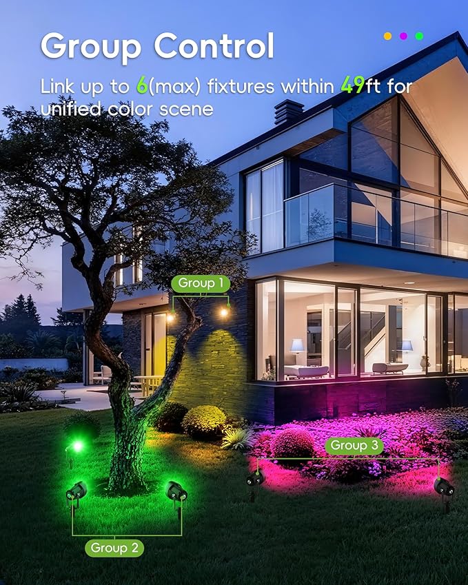 CORESLUX Christmas Smart Spot Lights Outdoor, Color Changing Warm White - Image 4