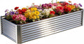 Galvanized Raised Garden Bed Kit Outdoor Patio, Deep Root Box Planter by Tegarbed