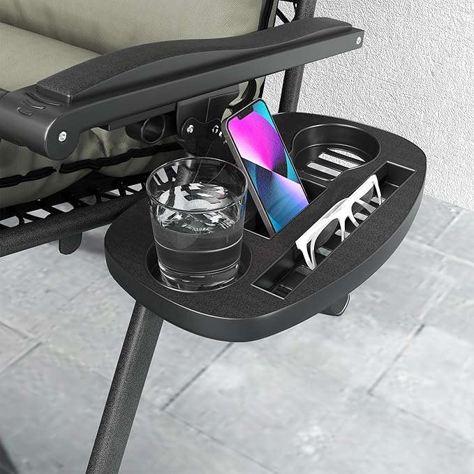 Outsunny Zero Gravity Chairs Set of 2, Reclining Folding Zero Gravity Lounge - Image 9