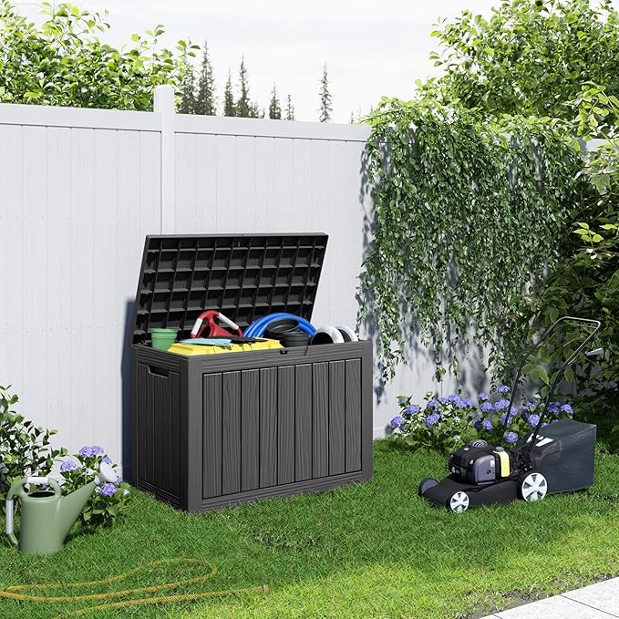 46 Gallon Outdoor Deck Box, Lockable Waterproof Outdoor Storage Boxes - Image 6