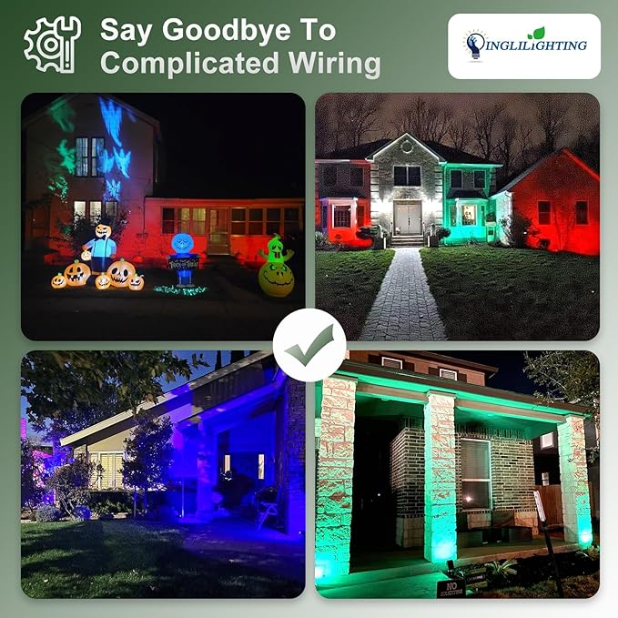 DINGLILIGHTING Solar Lights Outdoor Waterproof: IP65 Led Spot Light Decorations - Image 3