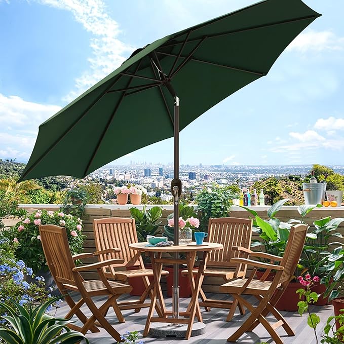 Blissun 9' Outdoor Patio Umbrella, Outdoor Table Umbrella, Yard Umbrella - Image 5