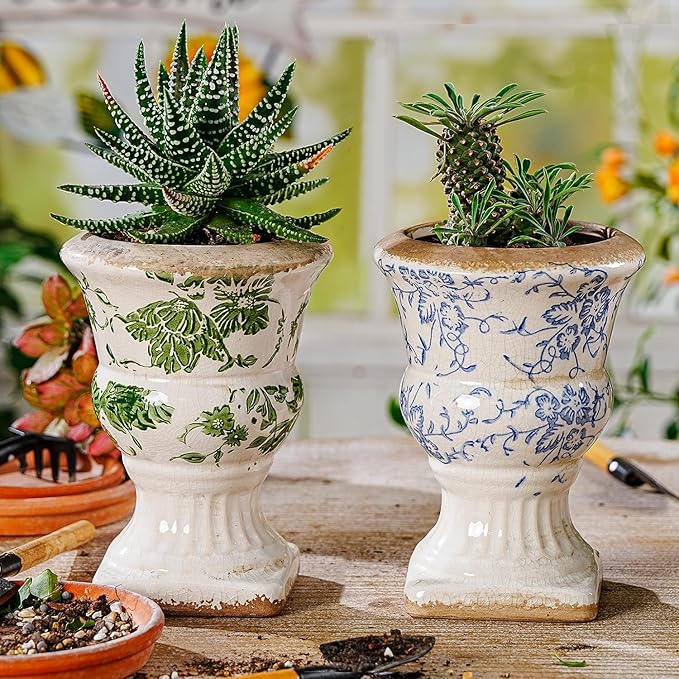Sungmor Small Ceramic Urn Planter - Image 6