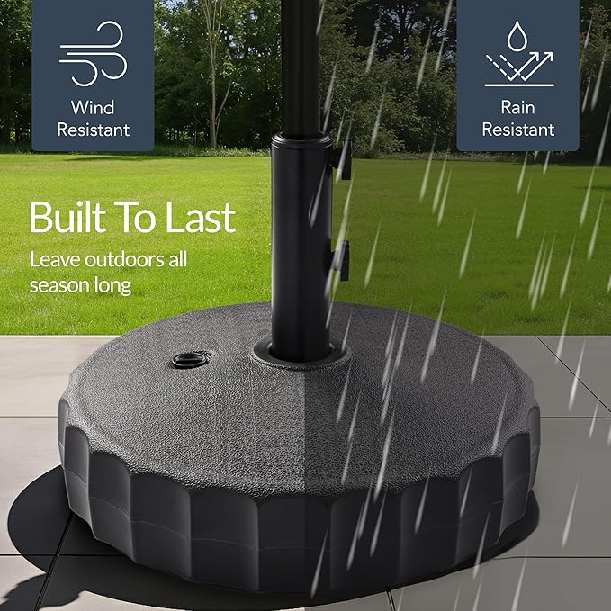 Best Choice Products Fillable Umbrella Base Stand Fluted Design Plastic Patio - Image 6