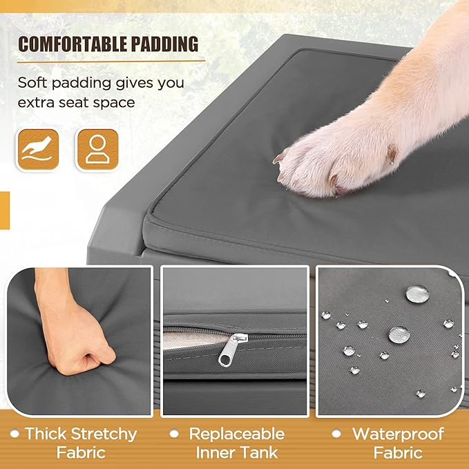 Devoko 100 Gallon Waterproof Large Resin Deck Box Outdoor Storage Box Indoor - Image 3