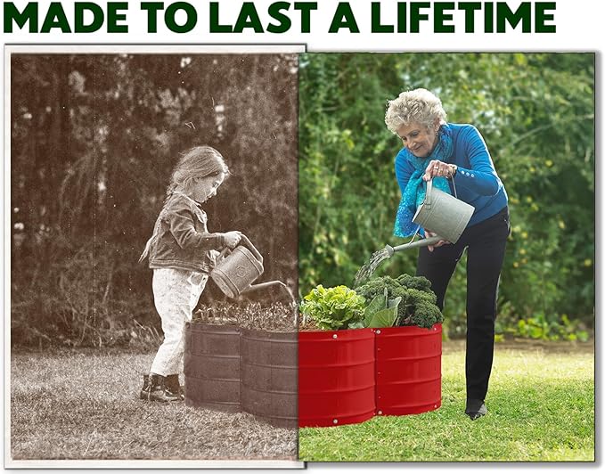 Plant & Plot Galvanized Raised Garden Beds Outdoor // 3×3×1 ft Planter Raised - Image 2