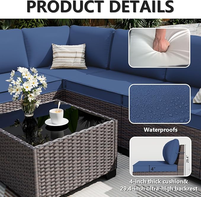 ALAULM 13 Pieces Patio Furniture Set - Image 4