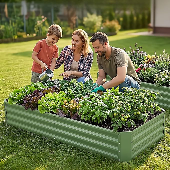 INNO STAGE 2Pcs Galvanized Raised Garden Bed Kit, Rust-Resistant & Easy Assembly - Image 8