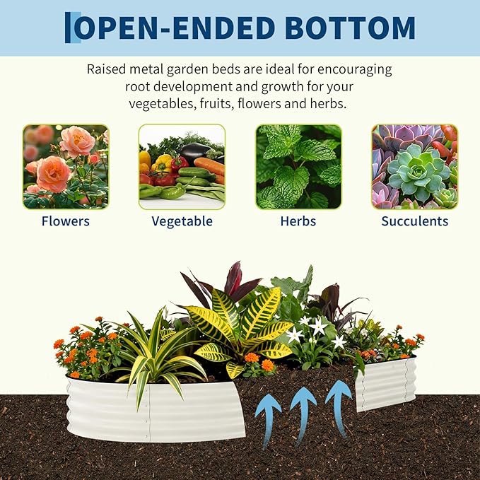 Garvee Galvanized Raised Garden Bed Outdoor, Rust-Resistant Raised Garden Beds - Image 6
