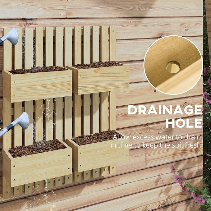 Outsunny 4 Box Raised Garden Bed - Image 5