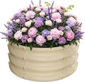 ZXZYHFTY Round Galvanized Raised Garden Bed kit, Round Large Metal Raised by ZXZYHFTY
