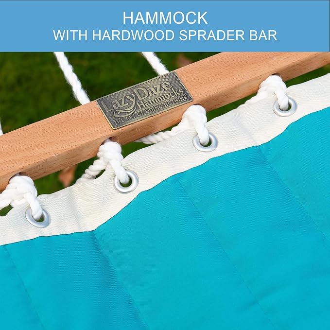 Lazy Daze Hammocks 12 FT Double Quilted Fabric Hammock - Image 4