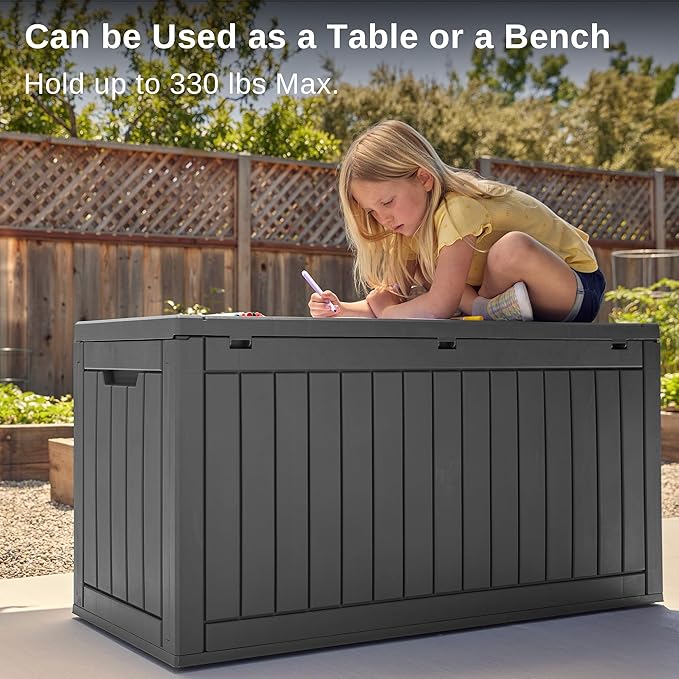 EAST OAK Outdoor Storage Box, 60 Gallon Deck Box Indoor and Outdoor Use - Image 4