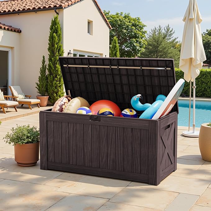 Greesum Outdoor Storage Box 120 Gallon Storage Bin - Image 2