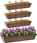SPECILITE 30" Window Boxes Planters, Heavy Duty Metal Railing Planter Boxes by SPECILITE