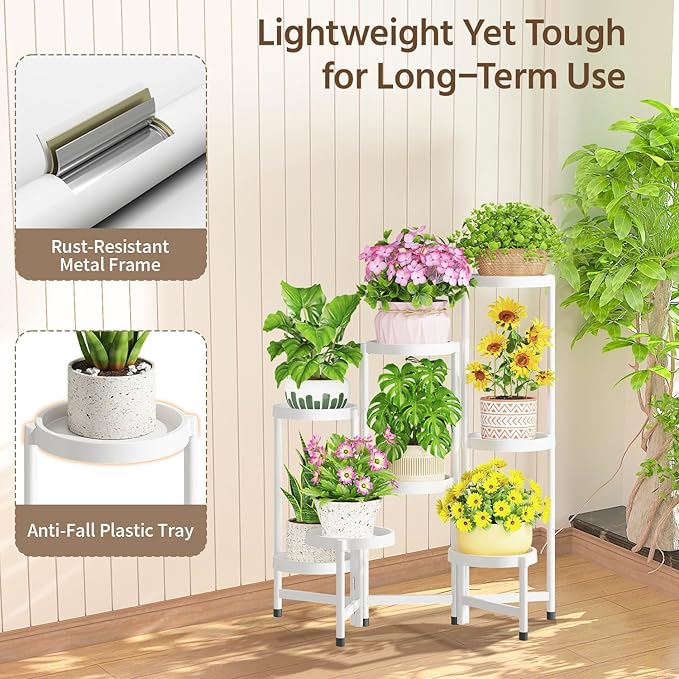 LASZOLA 8 Tiered Folding Plant Stand Indoor - Image 3