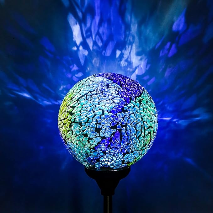 WNP Outdoor Mosaic Solar Light Stake Decor - Image 4