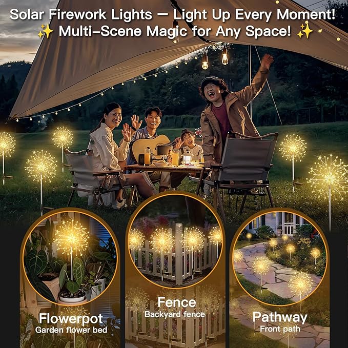 suddus Solar Garden Lights Outdoor Waterproof Decorative, Solar Fairy Lights - Image 7