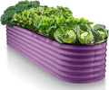9-in-1 Galvanized Steel Raised Garden Bed // 8×2×1.5 ft Modular Planter by PlantPlot