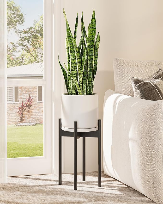 Adjustable Plant Stand Indoor, Bamboo Plant Stand Fits 8 9 10 11 12 Inches by Gentingbro