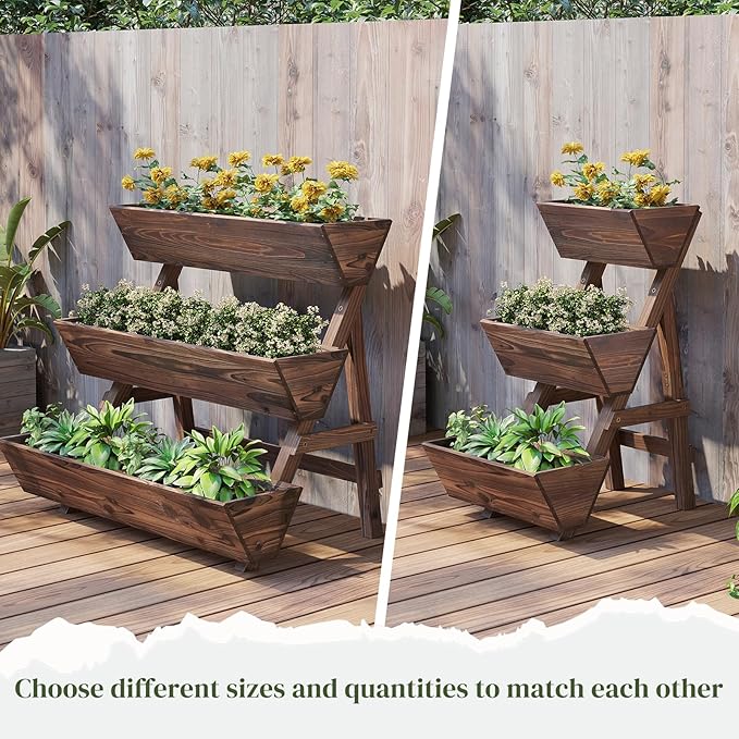 3-Tier Wooden Vertical Raised Garden Bed - Image 7