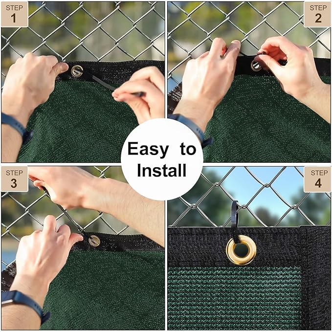 UPGRADE Privacy Screen 3' x 10' Fence Commercial Shade Cover - Image 5