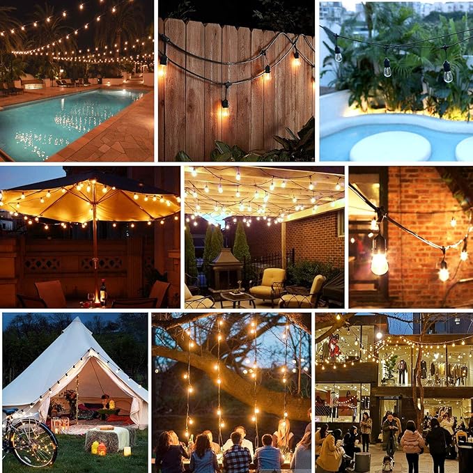 Lakumu Outdoor String Lights 96FT, Commercial Grade Heavy Duty Patio Lights - Image 6