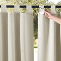 NICETOWN 2 Panels Outdoor Patio Curtainss Waterproof Room Darkening Drapes by NICETOWN