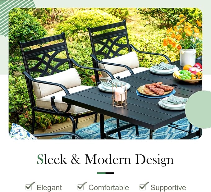 Sophia and William Outdoor Patio Dining Set - Image 5
