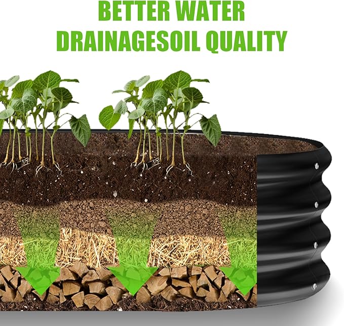 Land Guard 8×2×1ft Galvanized Raised Garden Bed Kit, 108 Gallon Capacity Raised - Image 5