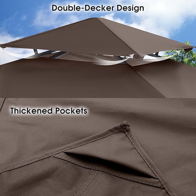 MASTERCANOPY Grill Gazebo Replacement Canopy Top - Image 3